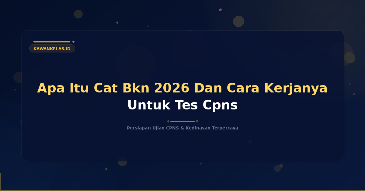Apa Itu Cat Bkn 2026 Dan Cara Kerjanya Untuk Tes Cpns