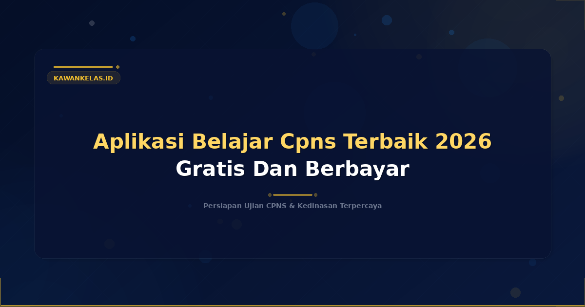 Aplikasi Belajar Cpns Terbaik 2026 Gratis Dan Berbayar