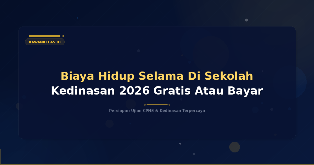 Biaya Hidup Selama Di Sekolah Kedinasan 2026 Gratis Atau Bayar