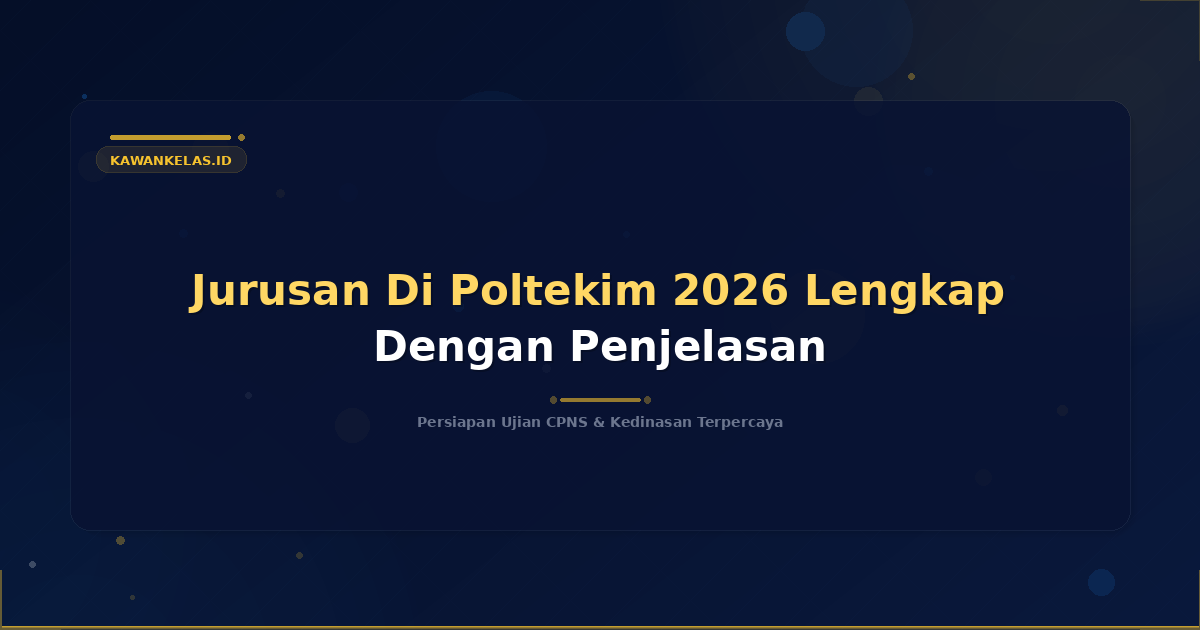 Jurusan Di Poltekim 2026 Lengkap Dengan Penjelasan