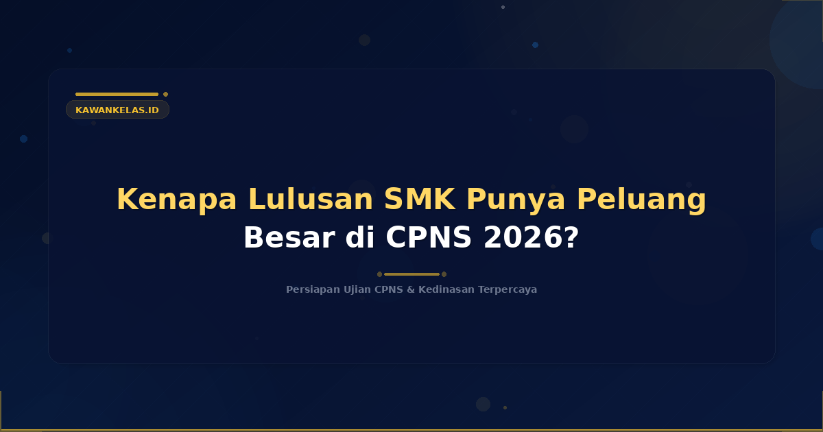 Kenapa Lulusan SMK Punya Peluang Besar di CPNS 2026?