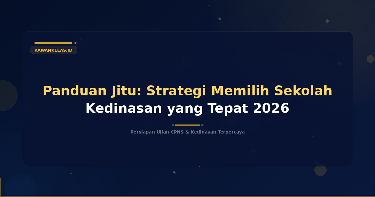 Panduan Jitu: Strategi Memilih Sekolah Kedinasan yang Tepat 2026