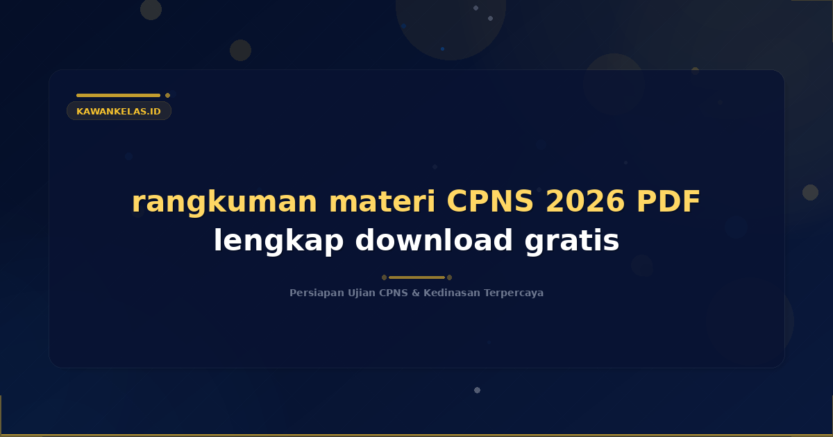 rangkuman materi CPNS 2026 PDF lengkap download gratis