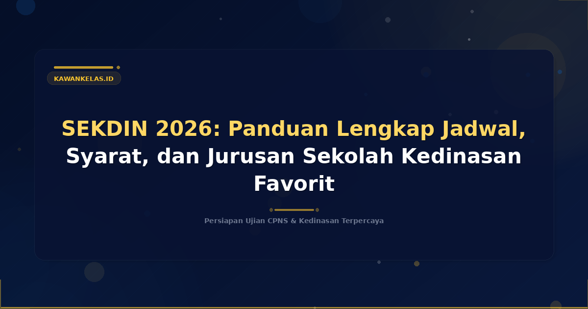 SEKDIN 2026: Panduan Lengkap Jadwal, Syarat, dan Jurusan Sekolah Kedinasan Favorit