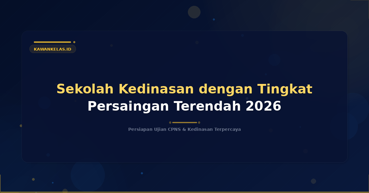 Sekolah Kedinasan dengan Tingkat Persaingan Terendah 2026