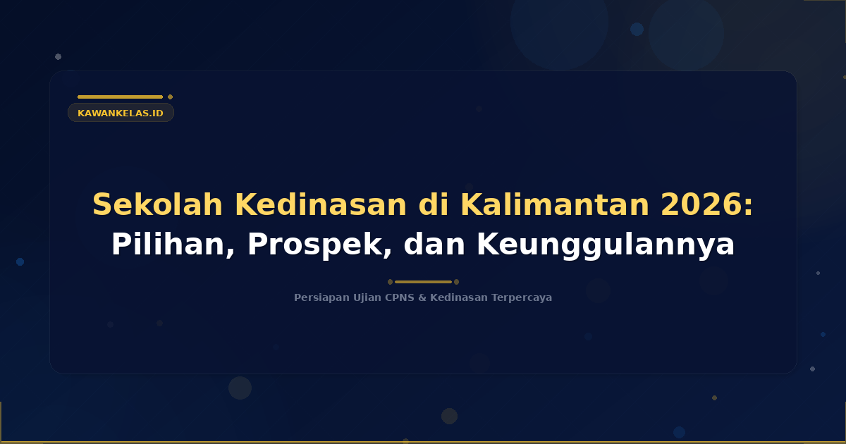 Sekolah Kedinasan di Kalimantan 2026: Pilihan, Prospek, dan Keunggulannya