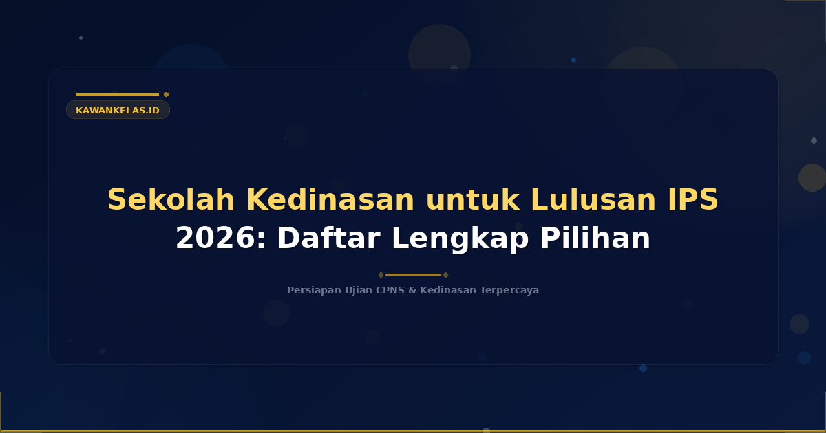 Sekolah Kedinasan untuk Lulusan IPS 2026: Daftar Lengkap Pilihan