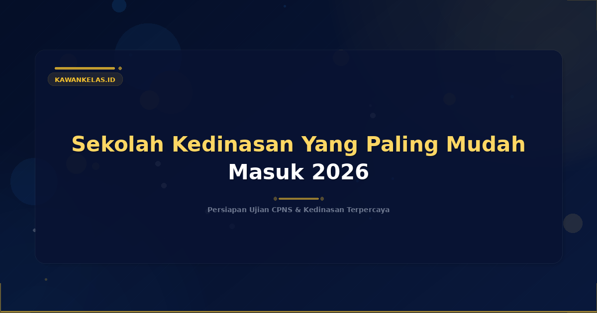 Sekolah Kedinasan Yang Paling Mudah Masuk 2026