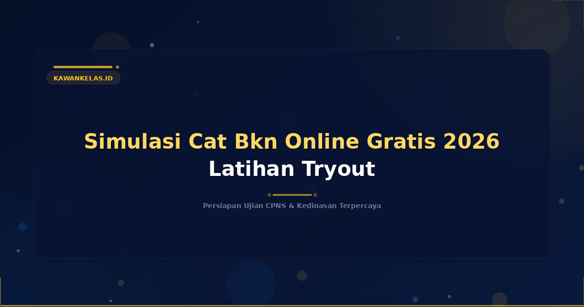 Simulasi Cat Bkn Online Gratis 2026 Latihan Tryout