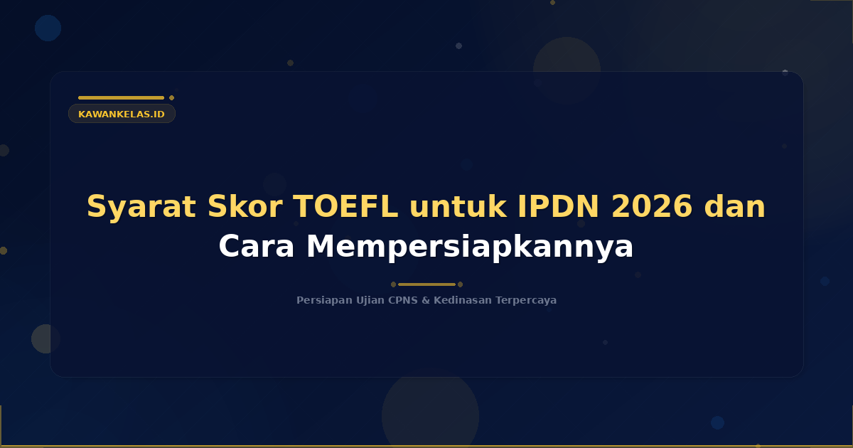 Syarat Skor TOEFL untuk IPDN 2026 dan Cara Mempersiapkannya