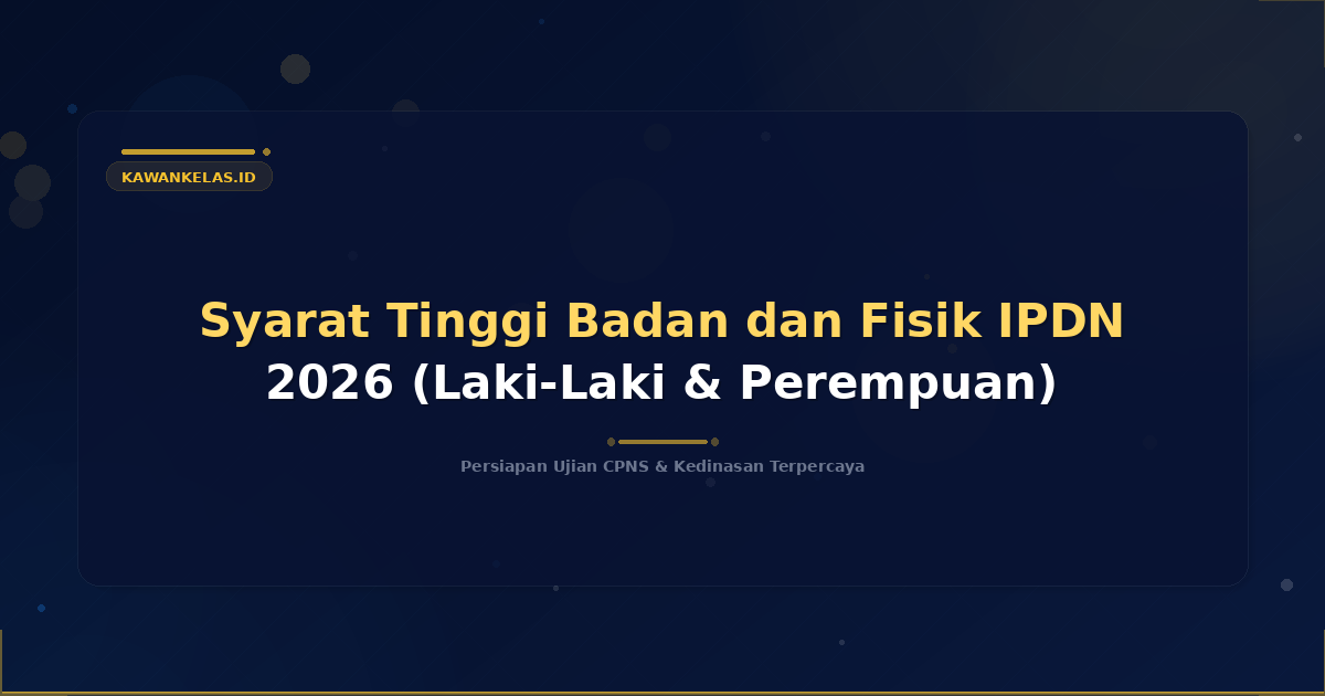 Syarat Tinggi Badan dan Fisik IPDN 2026 (Laki-Laki & Perempuan)