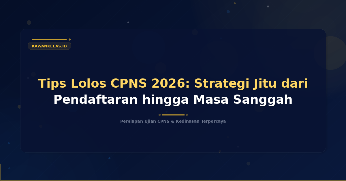 Tips Lolos CPNS 2026: Strategi Jitu dari Pendaftaran hingga Masa Sanggah