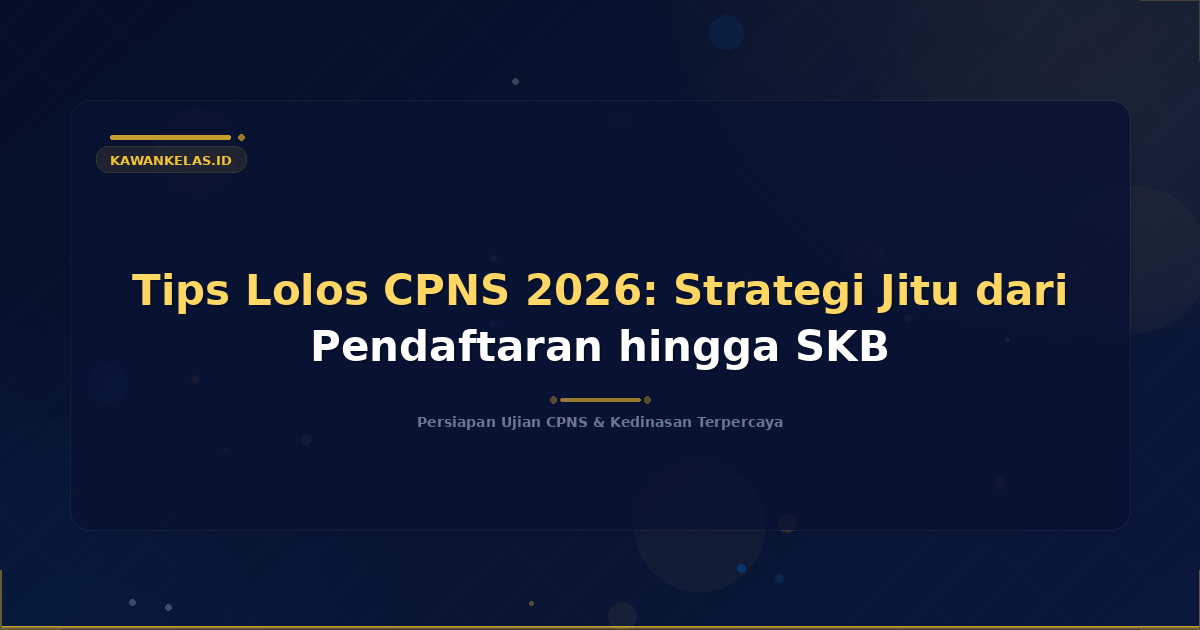 Tips Lolos CPNS 2026: Strategi Jitu dari Pendaftaran hingga SKB